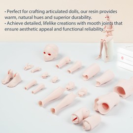 FUNCECOL Impact-Resistant BJD Resin, Wear-Resistant High Precision 3D Printing Resin Fast Curing, Low Friction Matte Finish Photopolymer Resin for LCD/DLP/MSLA Resin 3D Printer,Pink 1KG