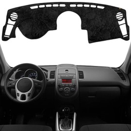 KEYOOG Dashboard Cover Dash Mat Fit for K-ia Soul 2013-2010 (for Left Hand Drive),Car Dash Board Mat Anti-Glare Carpet,Non-Slip Pad Sunshield Protector (Flannel)
