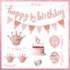 21PCS First Birthday Decorations Girl,Half Birthday Hat,Beautiful Halfbirthday Party Decorations,Stylish