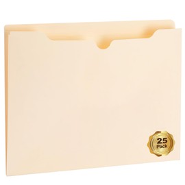File Folders,10x 12 inches Manila File Jacket,25 Packs Manila Folders,Reinforced Straight Cut Tab,Great for Organzing and Easy File Storage,Assorted Positions,Letter Size