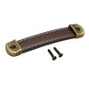 Dickly PU Leather Luggage Handle Handle Replace Cabinet Pulls, Brown