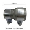 Pipe Reducer Exhaust Adapter Including 2 Mounting Clamps Broadband Clamp