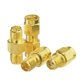 Eightwood RP SMA Adapter Wifi Antenna RPSMA Adapter SMA to RP SMA Kit 4 Type Compatible for Wifi Card Wifi Aerial Wireless PCI Cards Wirelesse Router Bluetooth ZigBee