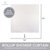 Jakooz Rollup Shower Curtain for Bathroom. Waterproof, 100% PEVA, Heavy