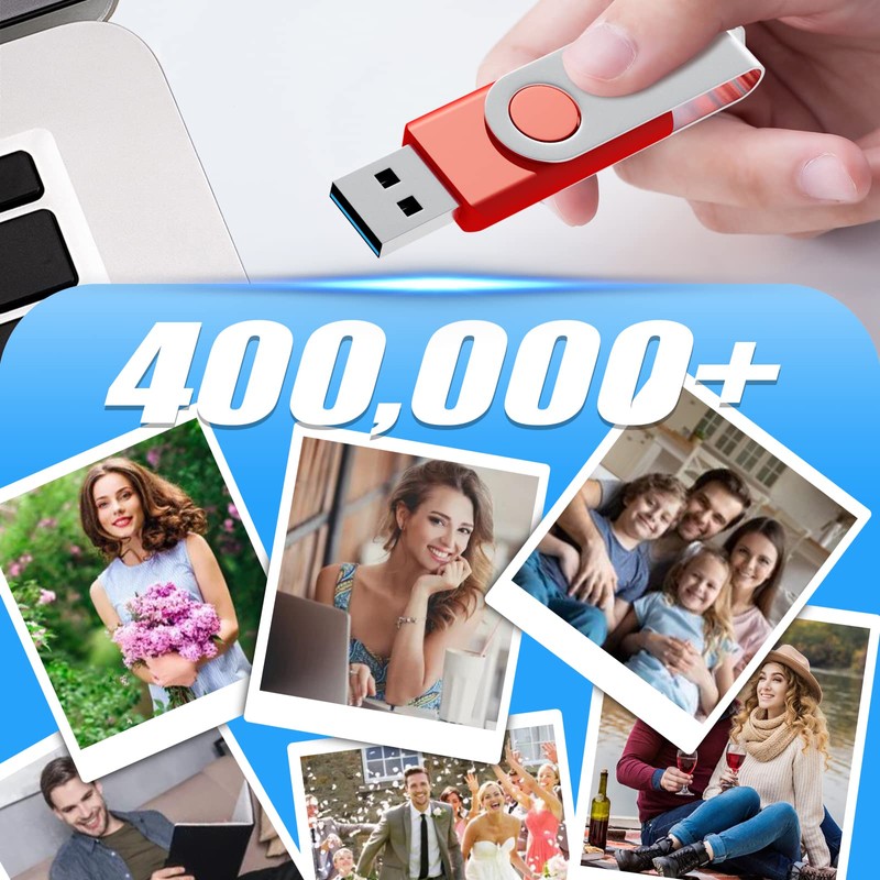 EASTBULL 10PCS 32GB Flash Memory USB 2.0 Flash Drive 360°