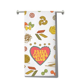 MYSOMY Pasta Kitchen Towel Penne Pasta Towel Pasta Lover Kitchen Decor Pasta Lover Gifts Italian Cooking Gifts (Lovers Club UK)