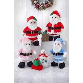 King Cole Christmas Knitting Pattern Truffle Small & Large Seasonal Santas (9181)