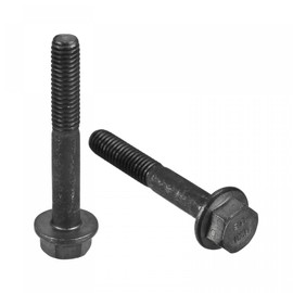 sourcing map Metric M6x40mm Hex Flange Bolts, 10pcs 10.9 Grade Carbon Steel Hexagon Head Screws