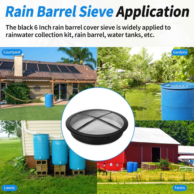 Rain Barrel Screen Filter Cover Lid for Rainwater Collection System