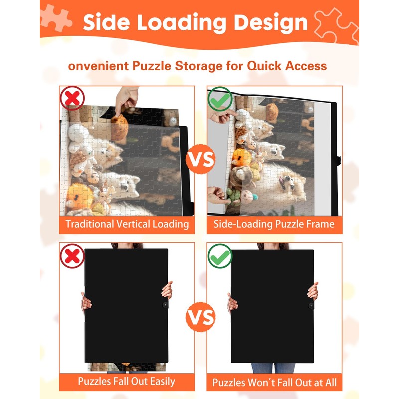 Puzzle Storage Folder Keeper, 1000-Piece Portable&Large Jigsaw Puzzle Organizer with