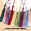 Mardatt 100Pcs Craft Mini Tassels Kit, 13cm/5Inch Light Purple Soft