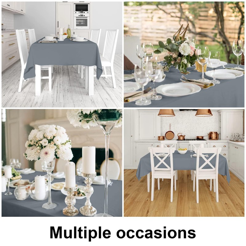 smiry Table Cloth Wipe Clean Rectangular 130x160 cm, Wipeable Water