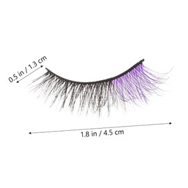Mikinona 20 Pairs Colored False Eyelashes False Lash Extensions Eyelash Extensions Lashes Strip Faux Lashes Blue Fake Eyelashes Fake Lashes Colored Lashes Purple Imitation