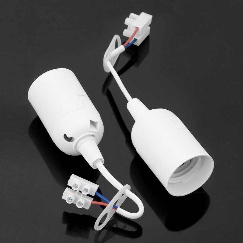 QWORK® Pack of 10 E27 Lamp Holder with Cable, Renovation