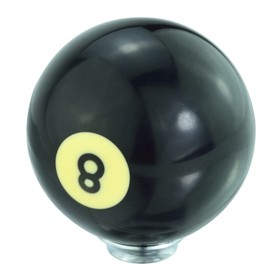 Lunsom Round Shift Knob, 8 Billiard Gear Shifter Lever Head Shift Ball Car Stick Handle Fit Most Automatic Manual Transmission Vehicle(M8x1.25,8 Black)