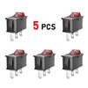 SCOOYUCK 5 Pcs Rocker Switch ON/Off/ON, 15mm×21mm 12V 24V 125V