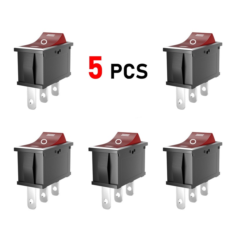 SCOOYUCK 5 Pcs Rocker Switch ON/Off/ON, 15mm×21mm 12V 24V 125V