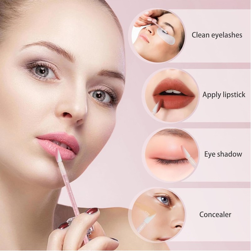 BUYBLIFE 200pcs Disposable Mascara Wands Lip Applicator Makeup Brush Sets,