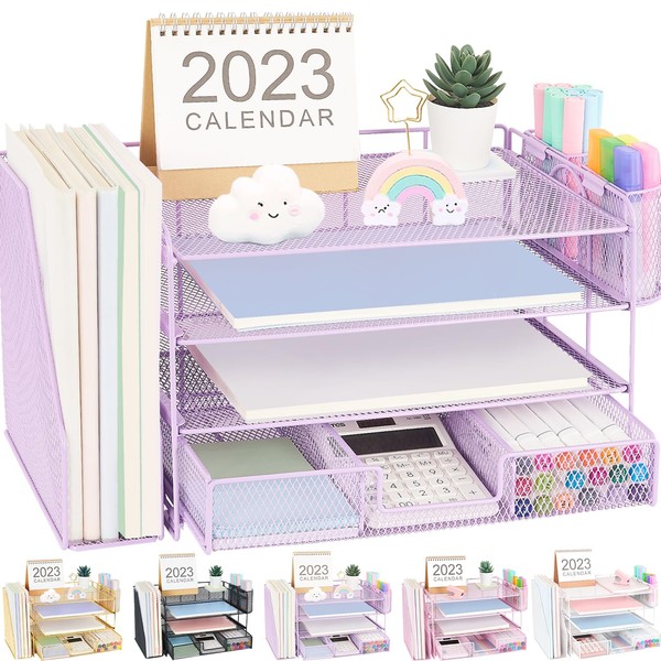 OPNICE Paper Clip Holders Desk Organizers and Accessories, 4-Tie Paper