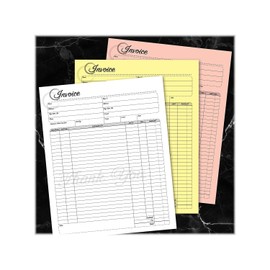 Cosco® Invoice Form Book with Slip, Artistic, 8 1/2 x 11, 3-Part Carbonless, 50 sets (074004)