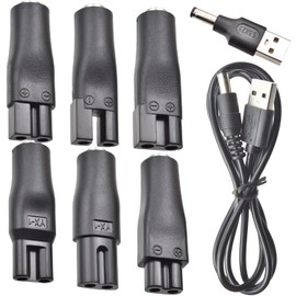 8 cables de alimentación de 5 V, cargador USB de repuesto, apto para la mayoría de los tipos de cortapelos eléctricos