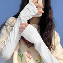 Mesh Loose Layered UV Protection Arm Sleeves - Full Hand Coverage for Summer Driving, Golf, Tennis Cool Arm Sleeves Black 3ea