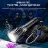 Dive Light Scuba Diving Flashlight,2000 Lumens Super Bright Rechargeable Underwater