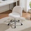 Home Office Chair with Quiet Wheels - Armless Vanity Chair