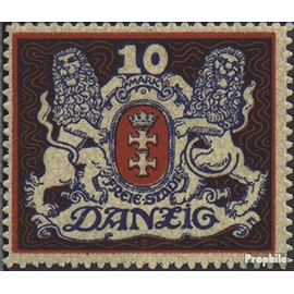 Gdansk 88X with puncture, perforation possibly. errors with hinge 1921 Large Crest (Stamps for collectors) Flags/Coats of Arms/Maps
