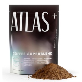 Atlas+ Coffee Superblend– Instant Mushroom Coffee with Lion’s Mane, Reishi, Cordyceps, Ashwagandha, Probiotics, Vitamin D3 & B12– for Energy, Focus, Immunity & Gut Health– 28 Servings (1 bag)