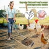 15" Extra-Wide Chicken Poop Scooper with Ergonomic Grip, 25" to
