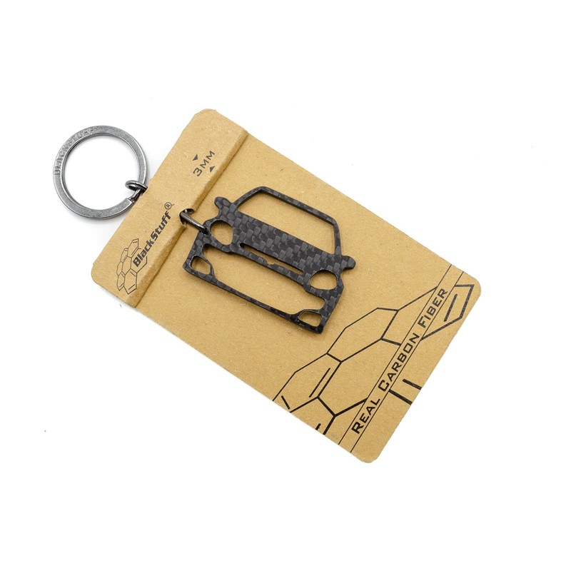 BlackStuff Carbon Fibre Black Keyring Compatible with Punto Evo Abarth