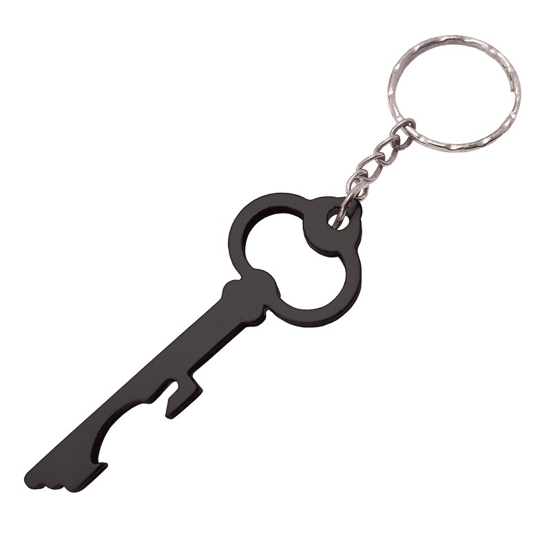 Komonee Key to the Door Black Keyring Bottle Opener Key