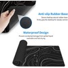 Alfombrilla de mouse grande para juegos de mapas topográficos, de