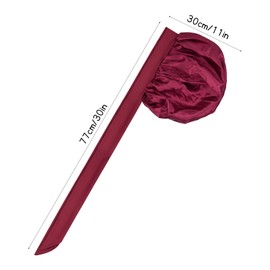 Dokpav Gorros para Regadera Mujer, Gorro Saten Pelo Rizado, Gorro de Seda para Dormir Cabello Rizado, Gorro de Noche, Bonnet Ajustable con Banda Ancha Elástica para Dormir, Belleza, Maquillaje (Rojo Vino)