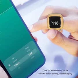 Digital Finger Counter Handheld Counter Clicker Pitch Counter for Accurate Tracking When Training, Knitting, Fishing, and Rowing, Beeps At Each Count of 33, 66, 99 or (Green)