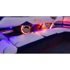 BLAST LED 2pc Rockford Fosgate PM2652 PM2652B LED Light Speaker Rings