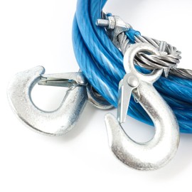 DIYI Heavy Duty Towing Rope with 2 Hooks 4 Meters 3 Tons Perfect for Pulling a Car, Trucks, Boat, Removing Bushes or Tree Branches