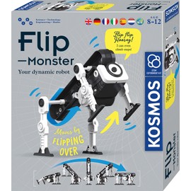 KOSMOS 617394 Flip Monster, Dynamic Bot, Robot Kit with Innovative Flap Drive, Toy Robot for Children from 8 Years, Technology Kit, Experiment Box with Multilingual Instructions (English language not