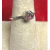 Natural Creations Sterling silver stackable ring size 6 Watermelon Tourmaline