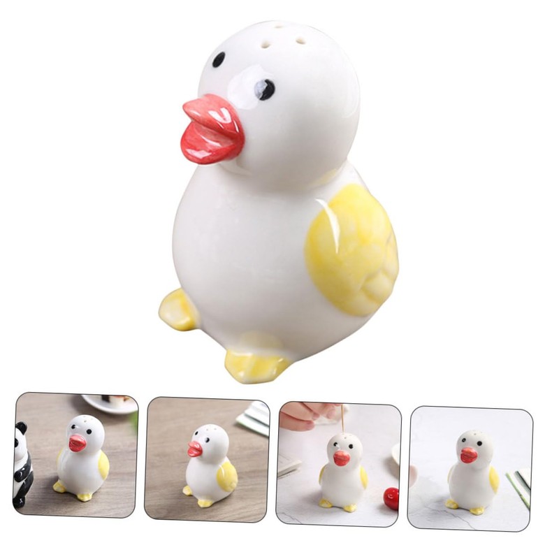 SHOWERORO Ceramic Salt Pepper Set Cute Pepper Shaker Salt Jars