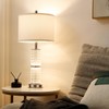 SAIWEYA Crystal Table Lamps Modern 3-Way Dimmable Bedside Lamp with