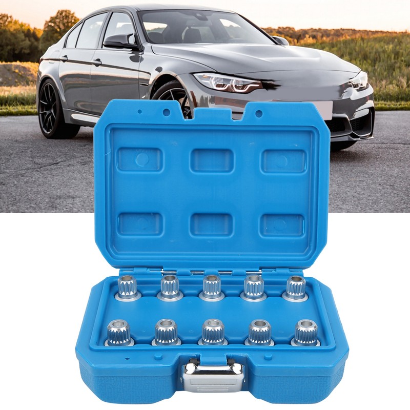 10Pcs Wheel Locking Lug Nut Key Set Remover Installation Anti‑Theft