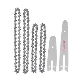 RANNYY Mini Chainsaw Replacement, 4" 6" Mini Chainsaw Replacement Portable Electric Cordless Chainsaw Chain Guide Plate