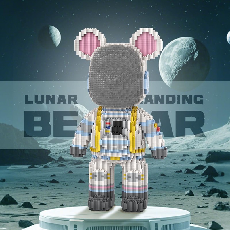 DAHONPA Animal Astronaut Bear Micro Building Blocks for Adults (5100