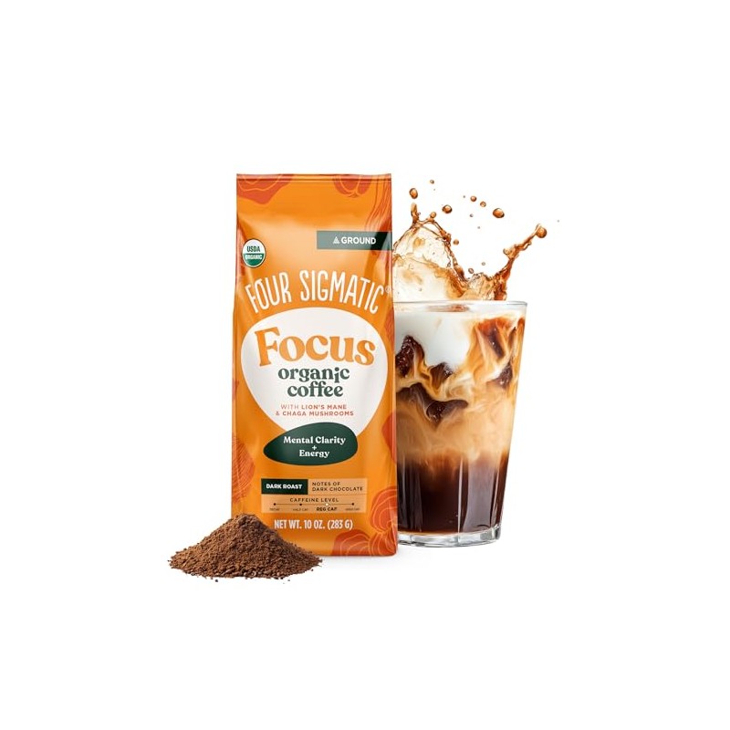 Four Sigmatic Organic Lion's Mane Ground Coffee, 10 OZ