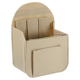 sourcing map Purse Organizer Insert, Portable Felt Organizer Bags with Metal Zipper Multiple Compartments Purse Liner for Backpack Rucksack Handbag Shoulder Bag (7.7" x 5" x 11", Grey)