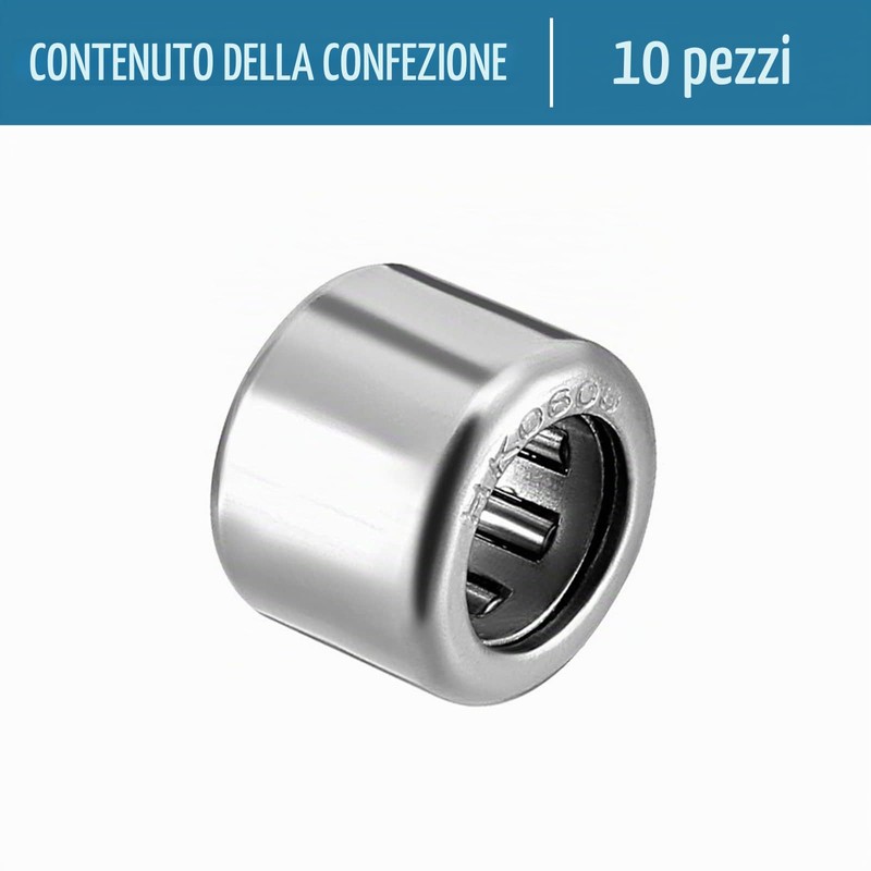 QUARKZMAN 6mm Alesaggio 10mm OD 8mm Larghezza Ago Rullo Cuscinetti