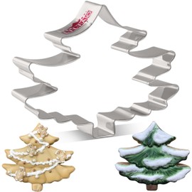 LILIAO Christmas Tree Cookie Cutter, 4.3", Winter Biscuit Bread Sandwich Cutters, Stainless Steel