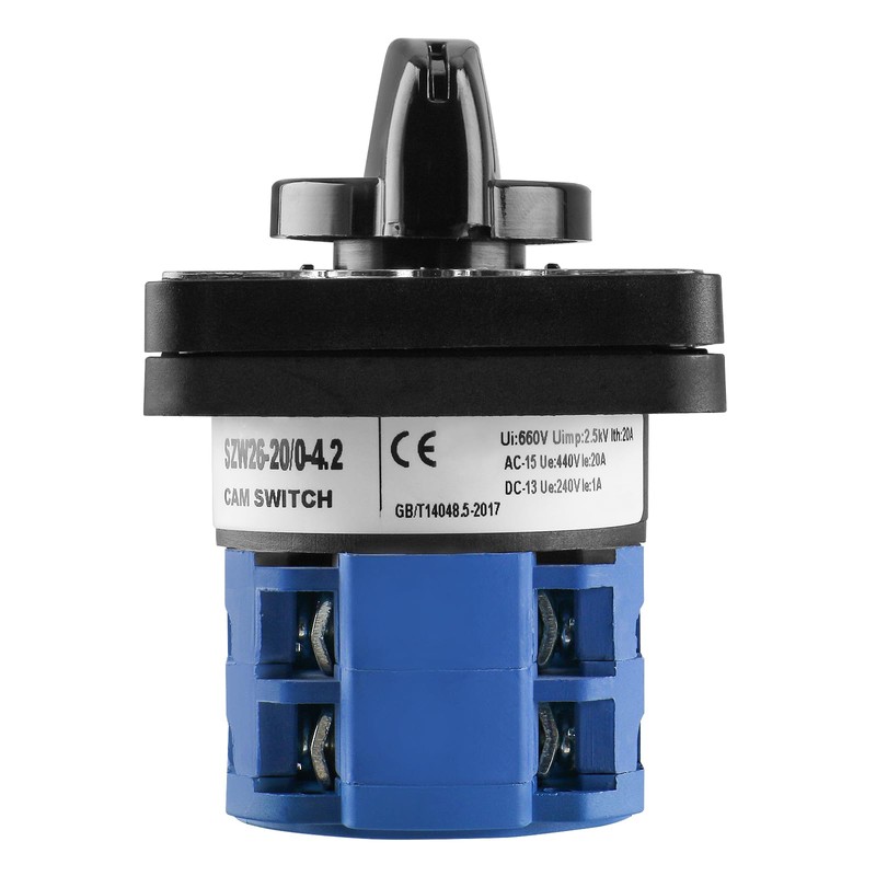 Baomain Cam Changeover Switch AC 660V 20A 8 Terminals 5